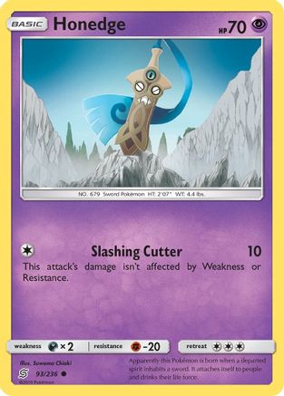 Honedge (93) - 93/236 - Common - Reverse Holo