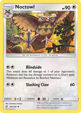 Noctowl - 166/236 - Uncommon - Reverse Holo