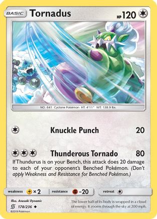 Tornadus - 178/236 - Uncommon - Reverse Holo
