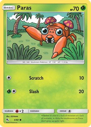 Paras - 4/68 - Common - Reverse Holo