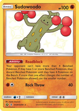 Sudowoodo SV20 - Holofoil- Shiny Holo Rare