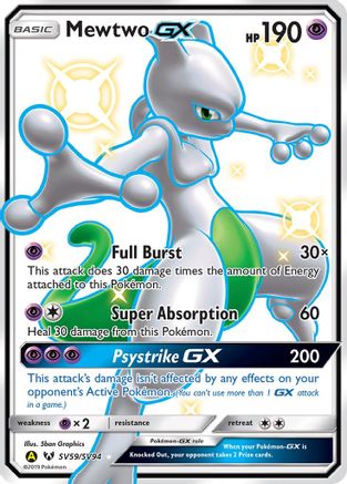 Mewtwo GX SV59/SV94 - Holofoil- Shiny Holo Rare