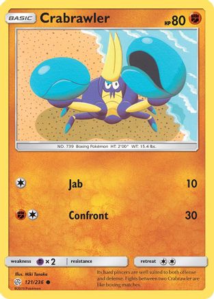 Crabrawler - 121/236 - Common - Reverse Holo
