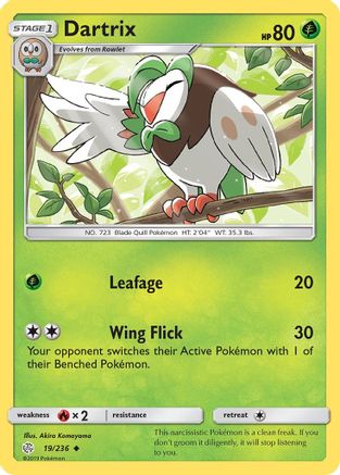 Dartrix - 19/236 - Uncommon - Reverse Holo