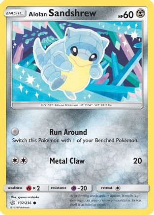 Alolan Sandshrew - 137/236 - Common - Reverse Holo