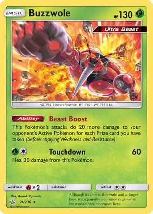 Buzzwole - 21/236 - Holo Rare - Reverse Holo