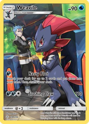 Weavile (Secret) 238/236  - Holofoil SM  Cosmic Eclipse - Secret Rare