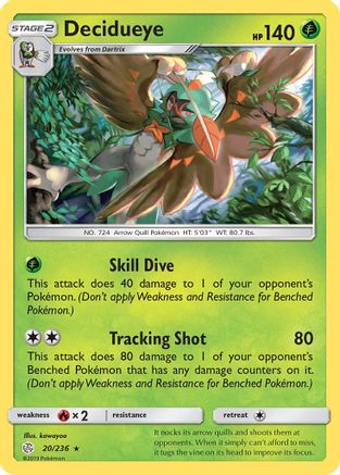 Decidueye - 20/236 - Holo Rare - Reverse Holo