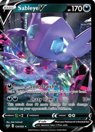Sableye V 120 - Holofoil - Ultra Rare