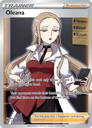Oleana (Full Art) 191/192  - Holofoil SWSH02 Rebel Clash - Ultra Rare