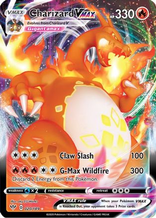 Charizard VMAX 020/189  - Holofoil SWSH03 Darkness Ablaze - Ultra Rare