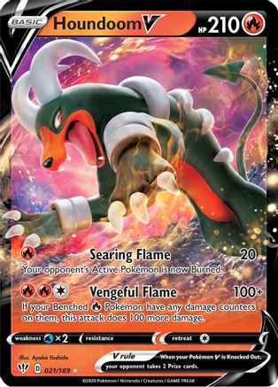 Houndoom V 021 - Holofoil - Ultra Rare