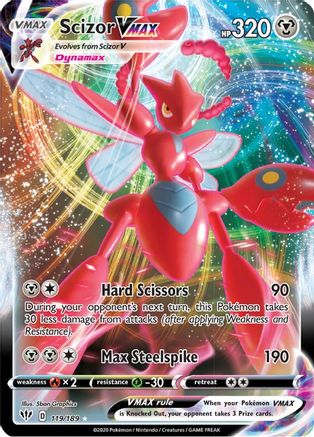 Scizor VMAX 119/189  - Holofoil SWSH03 Darkness Ablaze - Ultra Rare