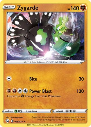 Zygarde - 028/073 - Holo Rare - Reverse Holo