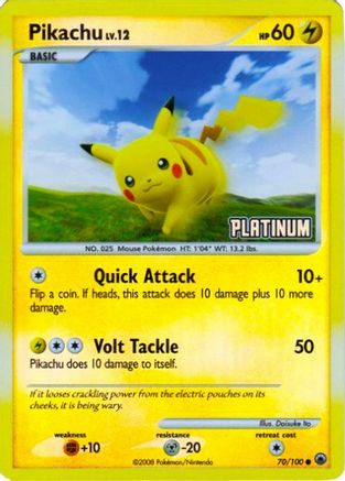 Pikachu 070/100  - Reverse Holofoil Burger King Promos - Promo