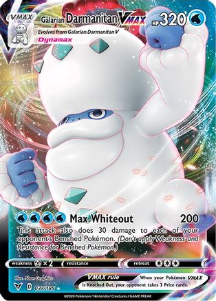 Galarian Darmanitan VMAX 037/185  - Holofoil SWSH04 Vivid Voltage - Ultra Rare