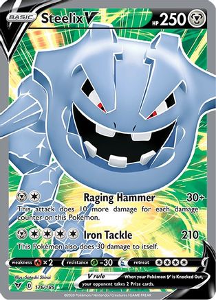Steelix V (Full Art) 176/185 - Holofoil SWSH04 Vivid Voltage - Ultra Rare