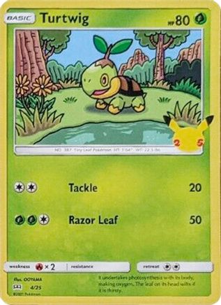 Turtwig 004/25  McDonalds 25th Anniversary Promos - Promo