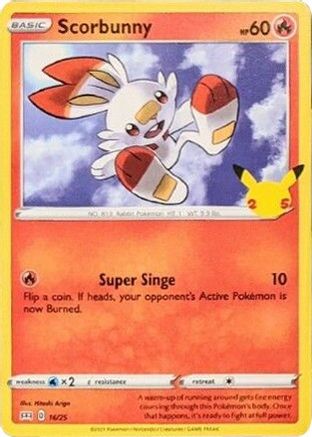 Scorbunny 016/25  - Holofoil McDonalds 25th Anniversary Promos - Promo
