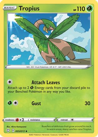 Tropius 005 - Reverse Holofoil - Uncommon