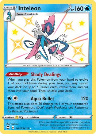 Inteleon - 027/122 - Shiny Holo Rare
