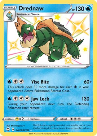 Drednaw SV029/SV122  - Holofoil Shining Fates Shiny Vault - Shiny Holo Rare