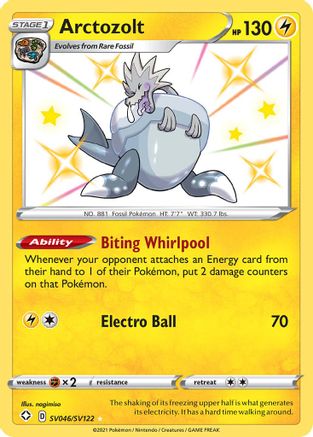 Arctozolt SV046/SV122 - Holofoil Shining Fates Shiny Vault - Shiny Holo Rare