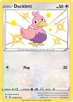 Ducklett - 095/122 - Shiny Holo Rare