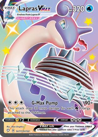 Lapras VMAX SV111/SV122  - Holofoil Shining Fates Shiny Vault - Shiny Holo Rare
