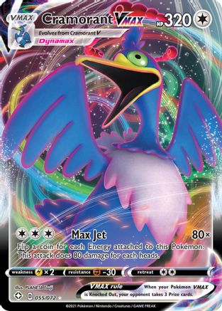 Cramorant VMAX 055/072 - Holofoil Shining Fates - Ultra Rare