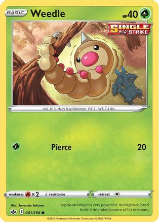 Weedle - 001/198 - Common - Reverse Holo