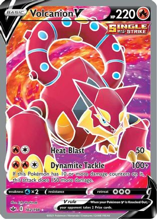 Volcanion V (Full Art) 162/198  - Holofoil SWSH06 Chilling Reign - Ultra Rare