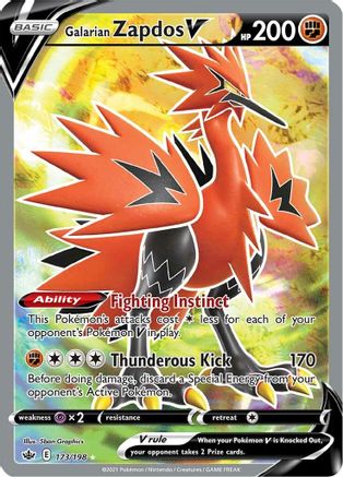 Galarian Zapdos V (Full Art) 173 - Holofoil - Ultra Rare