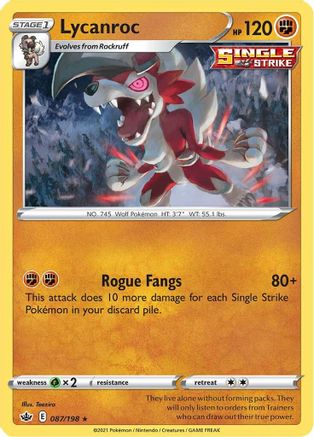 Lycanroc 087 - Reverse Holofoil - Holo Rare