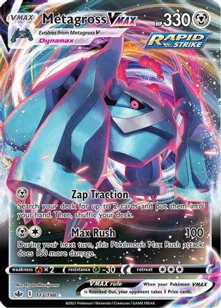 Metagross VMAX 113/198  - Holofoil SWSH06 Chilling Reign - Ultra Rare