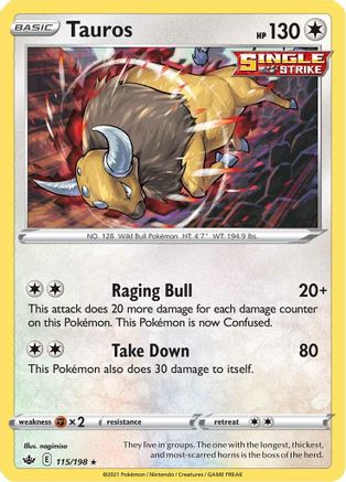 Tauros 115 - Holofoil - Holo Rare