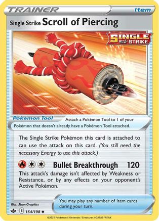 Single Strike Scroll of Piercing 154 - Reverse Holofoil - Uncommon