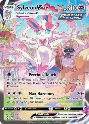 Sylveon VMAX (Alternate Art Secret) 212/203 - Holofoil SWSH07 Evolving Skies - Secret Rare