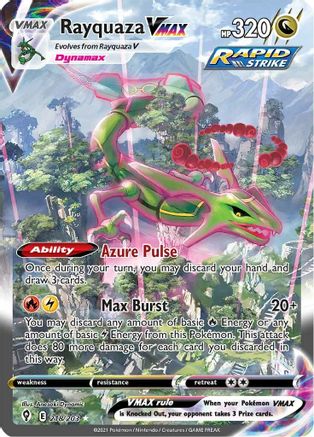 Rayquaza VMAX (Alternate Art Secret) 218/203 - Holofoil SWSH07 Evolving Skies - Secret Rare
