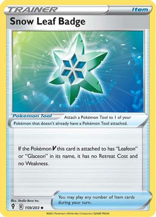 Snow Leaf Badge 159 - Reverse Holofoil - Uncommon