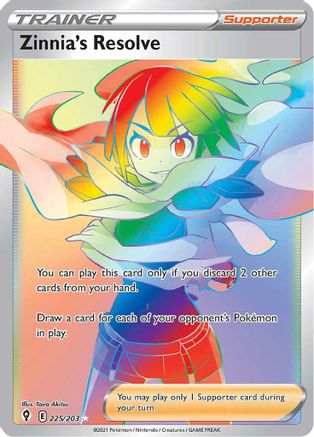 Zinnia's Resolve (Secret) 225/203 - Holofoil SWSH07 Evolving Skies - Secret Rare