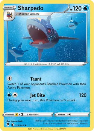Sharpedo 036 - Rare