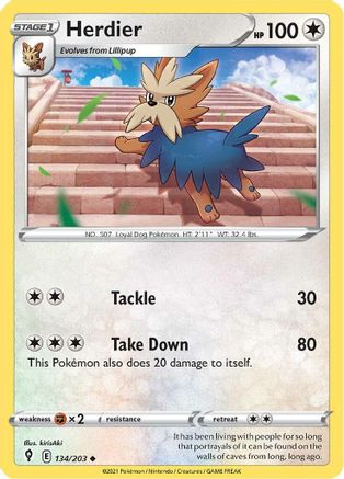Herdier 134 - Reverse Holofoil - Uncommon