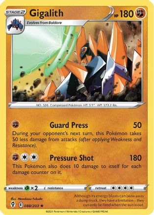 Gigalith 088 - Reverse Holofoil - Rare