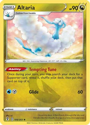 Altaria 106 - Reverse Holofoil - Rare