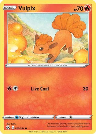 Vulpix (28) (28) 028 - Reverse Holofoil - Common