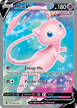 Mew V (Full Art) 250/264  - Holofoil SWSH08 Fusion Strike - Ultra Rare
