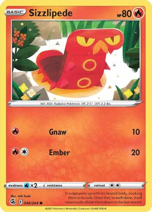 Sizzlipede (46) (46) 046 - Reverse Holofoil - Common