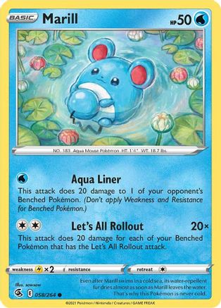 Marill 058 - Reverse Holofoil - Common