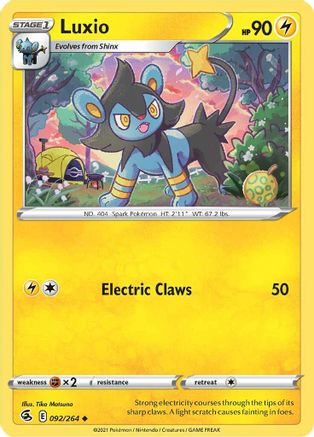 Luxio 092 - Reverse Holofoil - Uncommon
